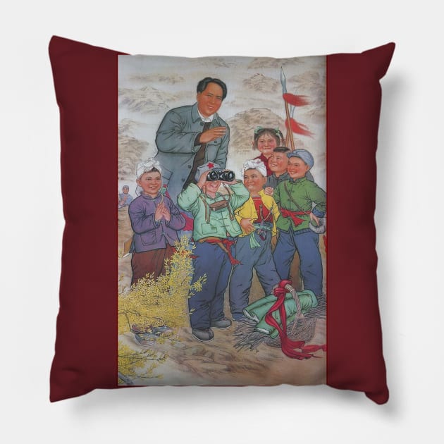 Mao and children Pillow by pocketlama