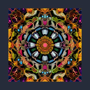 Colorful shapes in a mandala T-Shirt