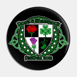 Rose and Shamrock Festival 2018 Logo Pin