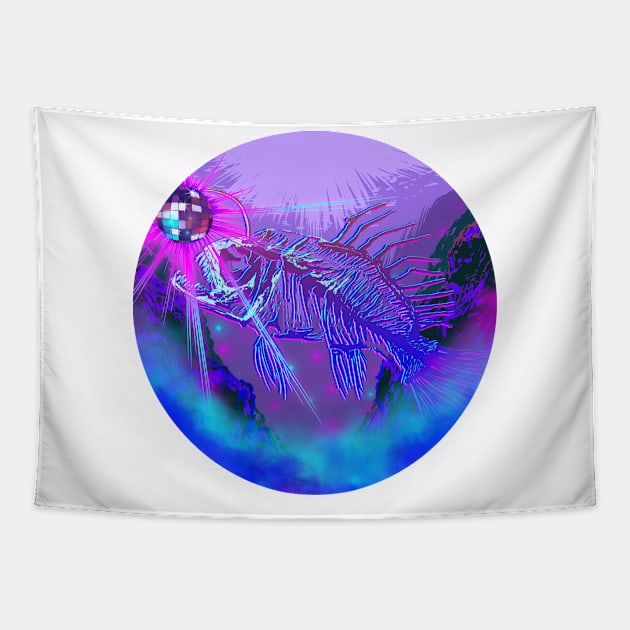 Angler fish, Electronic, Music, Party, Festival Tapestry by Strohalm