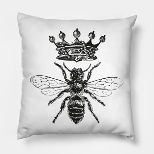 Queen Bee | Black and White Pillow