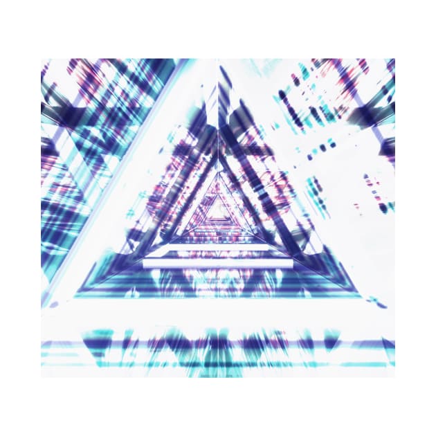 Flashing futuristic triangles, ethnic ornament by 3DVictory