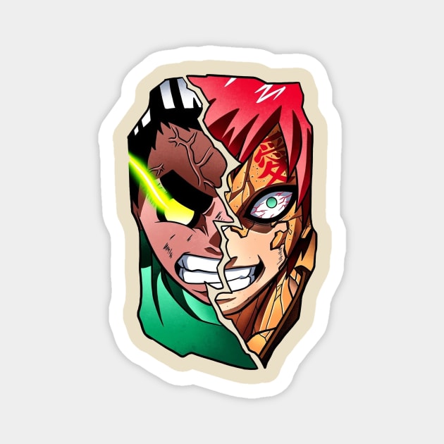 rock lee and gaara Magnet by primemoment