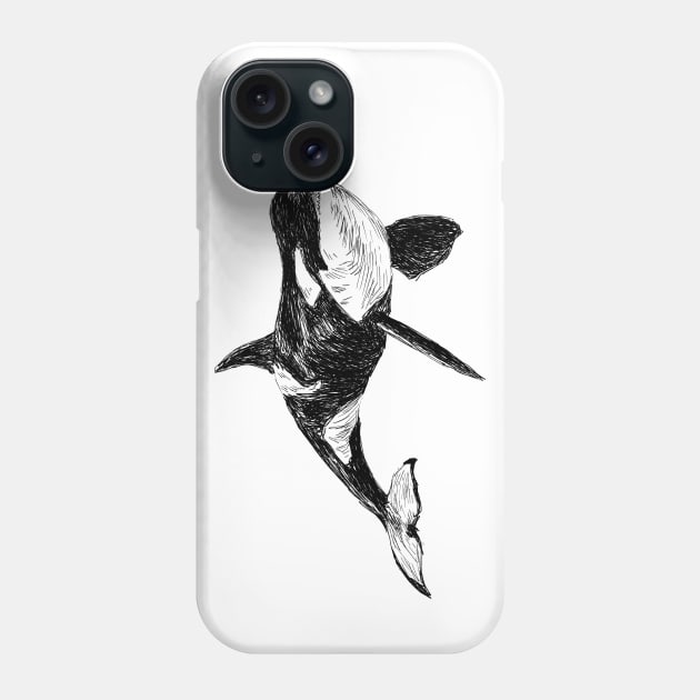 Killer Whale Image Phone Case by rachelsfinelines