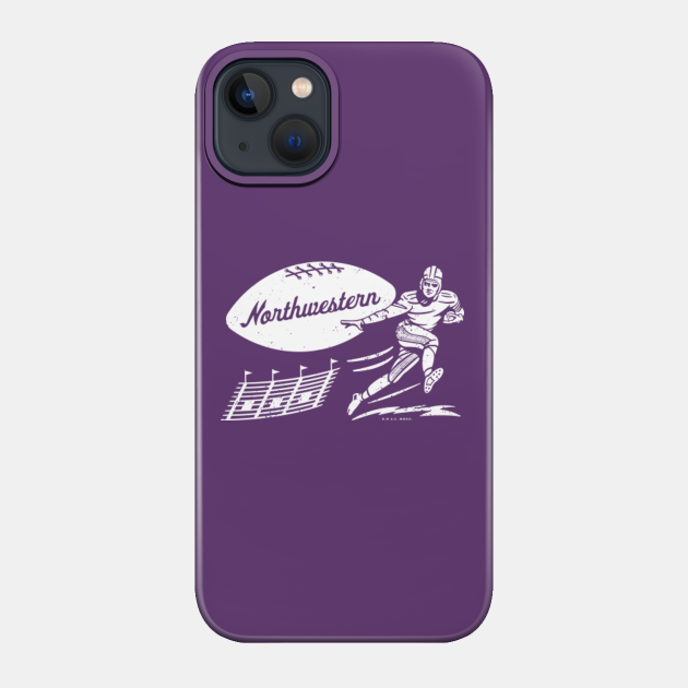 Vintage College Football - Northwestern Wildcats (White Northwestern Wordmark) - Northwestern - Phone Case