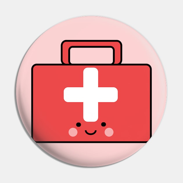 Cute First-aid box Pin by 4wardlabel