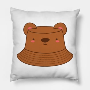 Bear bucket hat Pillow