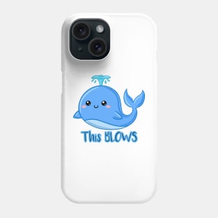 Cute Whale This Blows Phone Case