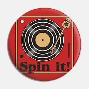 Vinyl Records Spin It! Pin