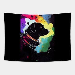 Astronaut black lab Tapestry