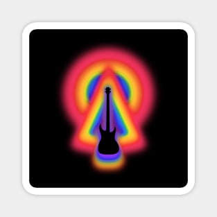 Rainbow Shadow Electric Bass Guitar Magnet