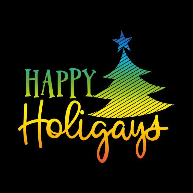 Gay Christmas Shirt | Happy Holigays Gift by Gawkclothing