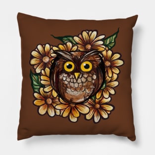 Big Eye Crazy Owl Gives A Hoot Pillow