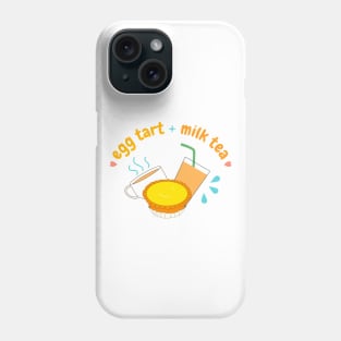 Hong Kong Egg Tart and Milk Tea Phone Case