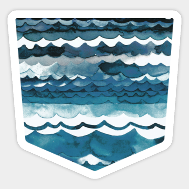 Pocket - Beach Sea Waves - Sea - Sticker