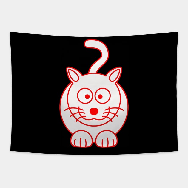 Red Cat Tapestry by cameradog