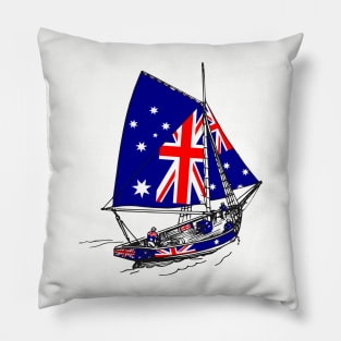 Vintage Australia Ship of Stand with Australia Pillow