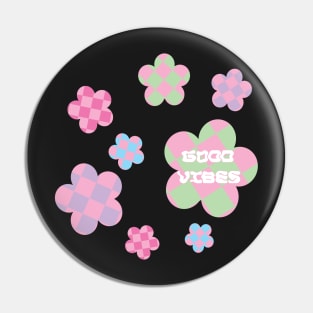 Y2K Pink Flower Pattern Pin