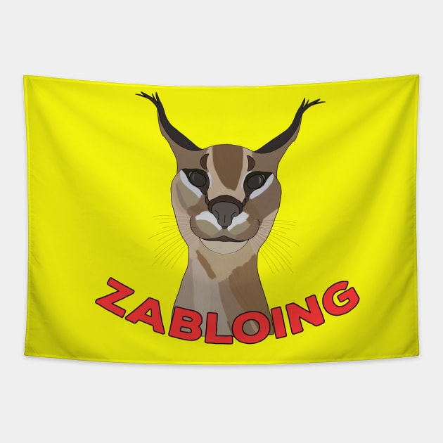 Zabloing Cat Meme - Zabloing Floppa Cat - Sticker