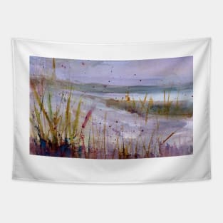 Shore Purple Beach for your summer home Tapestry