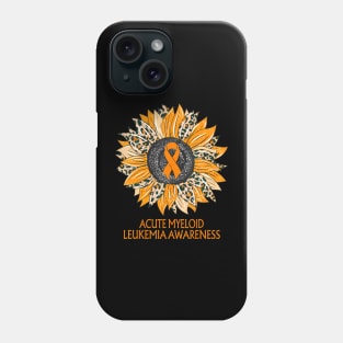 Leopard Acute Myeloid Leukemia Awareness Phone Case