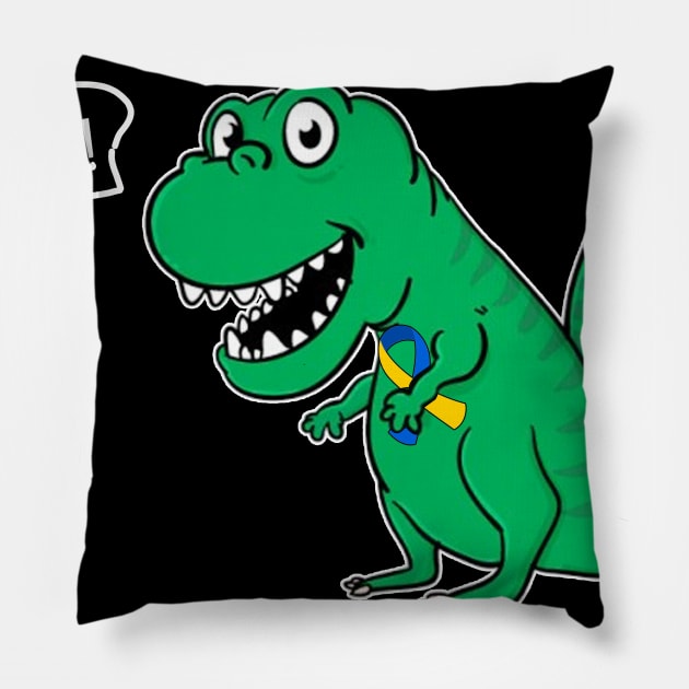 Dinosaurs Are Scary Down Syndrome Isn_t Pillow by Danielsmfbb