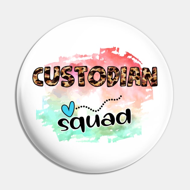 Custodian Squad School Cleaning Staff Custodian Appreciate Pin by AE Desings Digital