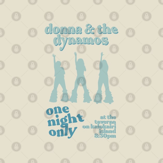 Donna & the Dynamos Poster Blue by honeydesigns