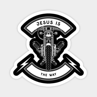 Jesus is the Way - Christian Biker - Motorcycle Design Magnet