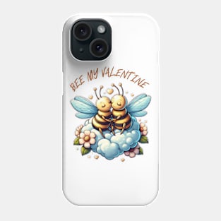 couple of bees embracing on a cloud Phone Case