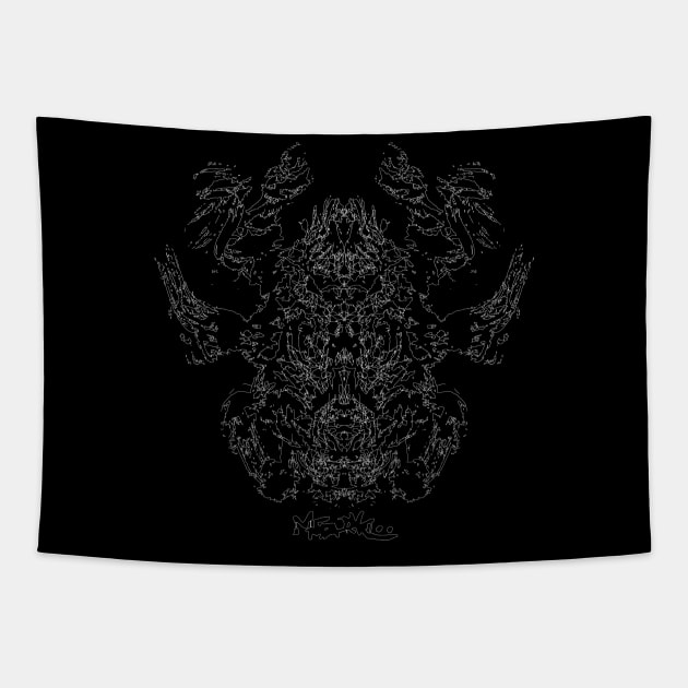Rorschach psychedelic Tapestry by MetaRagz