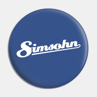 Simsohn logo (white) Pin