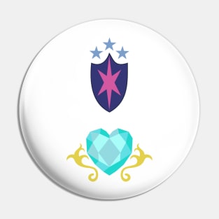 My little Pony - Shining Armor + Princess Cadence Cutie Mark V2 Pin