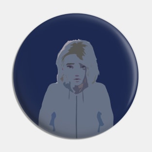 Abstract Girl in Sweater Pin