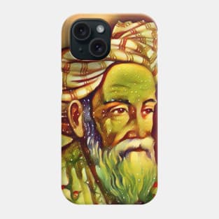 Omar Khayyam Snow Portrait | Omar Khayyam Artwork 15 Phone Case