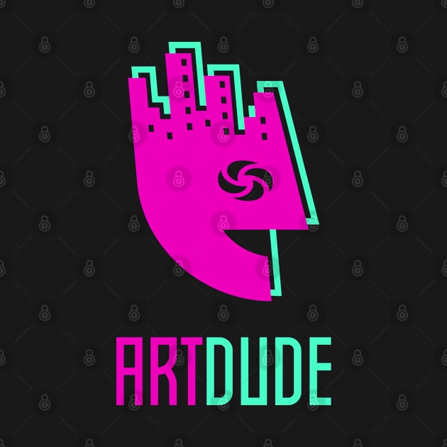 YourArtDude Logo In Magenta And Lt. Green by yourartdude