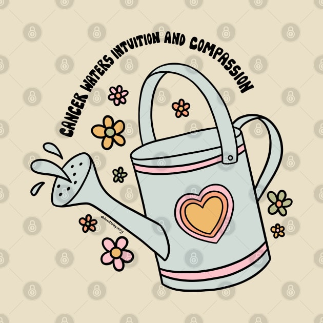 Cancer Zodiac Watering Can by Doodle by Meg