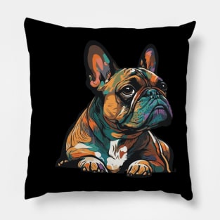 French Bulldog Dog Art Pillow