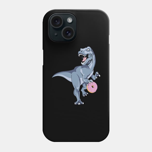 Dinosaur Donut Dino Doughnut Kids Trex Velociraptor Sweets T-Rex Phone Case by Shirtsurf