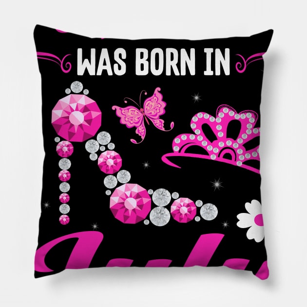 A Queen Was Born In july Happy Birthday To Me Pillow by CoolTees