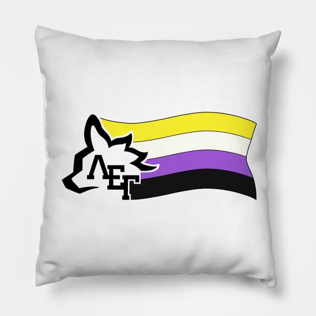 LEG Pride - Nonbinary Pillow by DioxiDeals