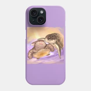 Sea Turtle and Cat Phone Case