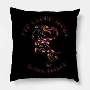 Traditional Black Panther Tattoo Pillow