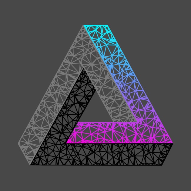 Impossible Triangle (Cyan Magenta Gradient) by TRIME