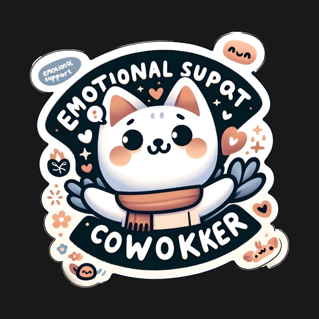 Emotional Support Coworker Kitty Cat by DesignByKev
