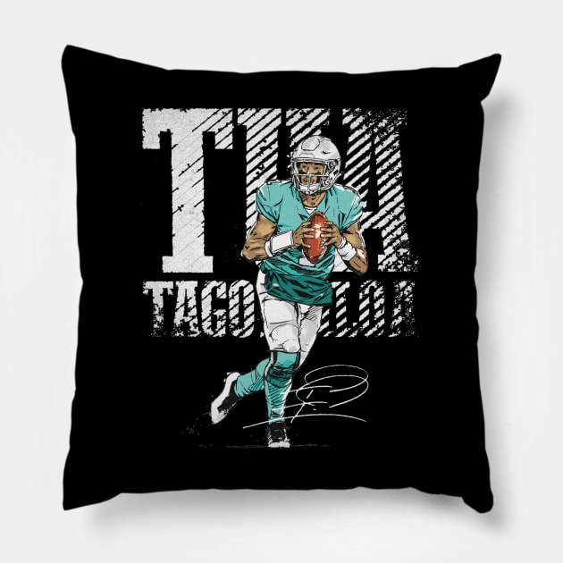 Tua Tagovailoa Miami Bold Pillow by Buya_Hamkac