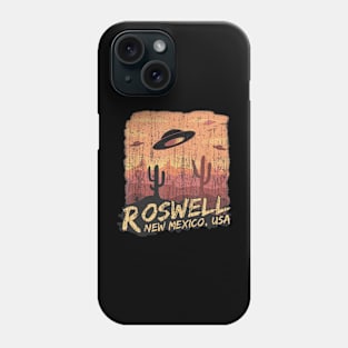 Roswell new mexico 1947 ufo beam flying saucer abduction Phone Case