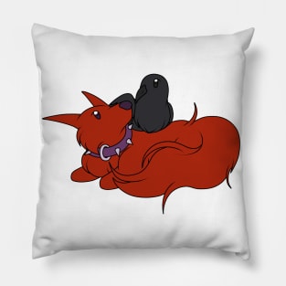 Hound and Crow Pillow