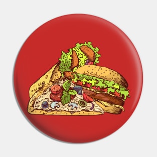 fast food hand drawn Pin