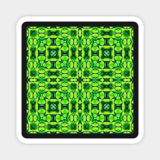 Pretty Green Leaves Lucky Clover Greenery Pattern 7 Magnet